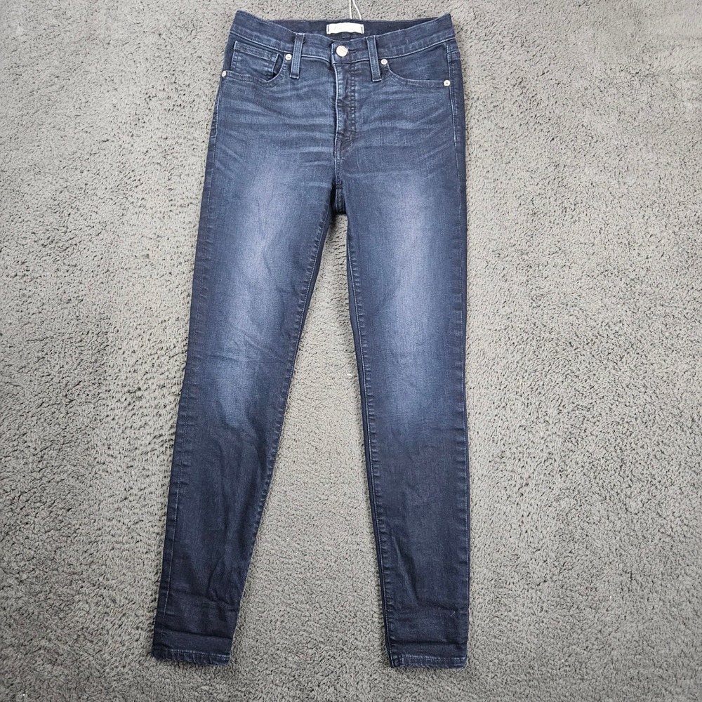 Madewell 9-Inch High Rise Skinny Jeans Size 27 Dark Wash Denim Women's